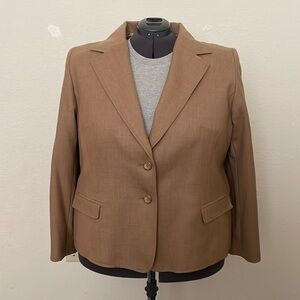 Pendleton Plus wool suit jacket, size 24 in tan color